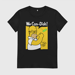 Женская футболка Homer can doh