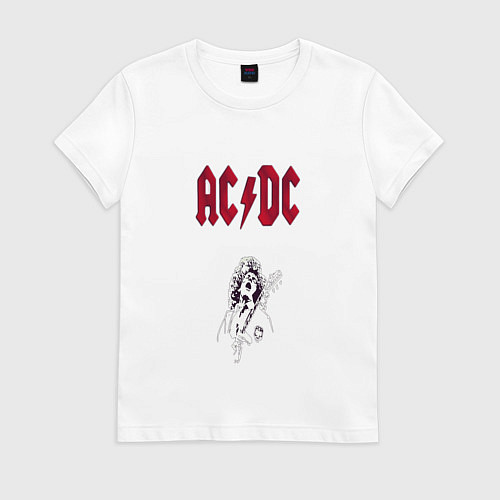 Женская футболка AcDc - roook фильтр amaro / Белый – фото 1