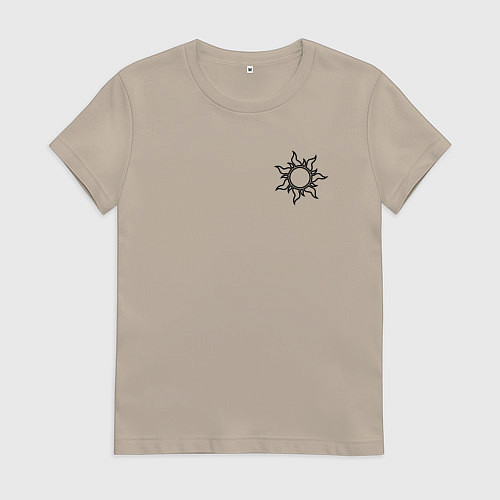 Женская футболка Мое солнце - из парного набора / Миндальный – фото 1