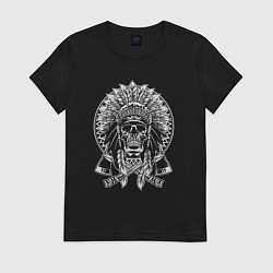 Женская футболка Indian skeletor