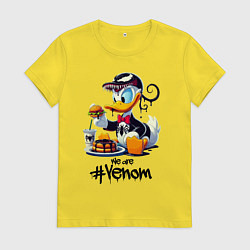 Женская футболка Venom-Duck and fastfood