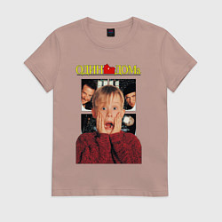 Женская футболка Один дома