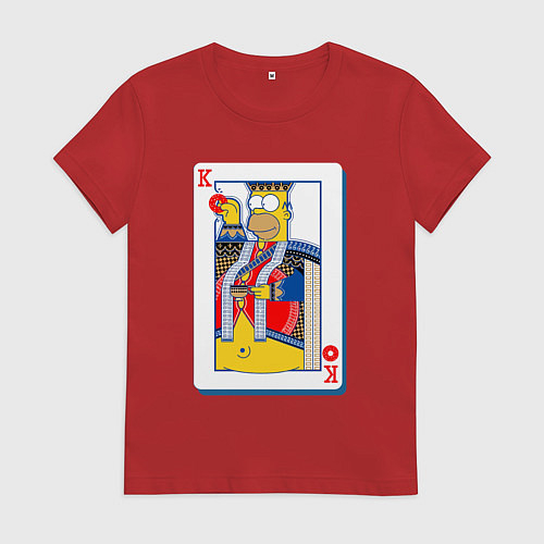 Женская футболка Король Гомер / Красный – фото 1