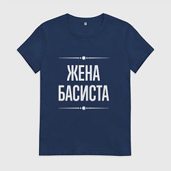 Женская футболка Жена басиста на темном