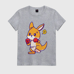 Женская футболка Кенгуру боксирует