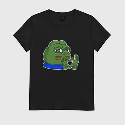 Женская футболка Пепе делает сердечко