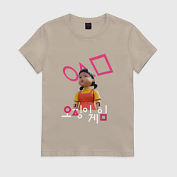 Женская футболка Игра в кальмара - кукла