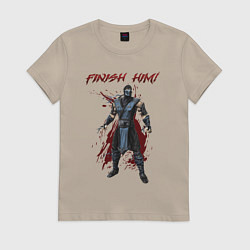 Женская футболка Finish him Sub-Zero Mortal Kombat