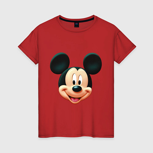 Женская футболка Mickey mouse head / Красный – фото 1