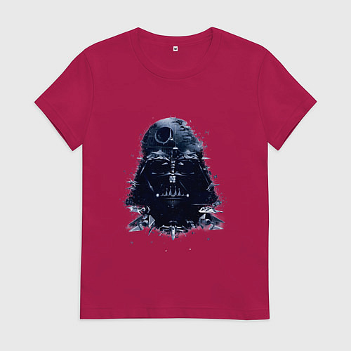 Женская футболка Дарт вейдер мазайка / Маджента – фото 1