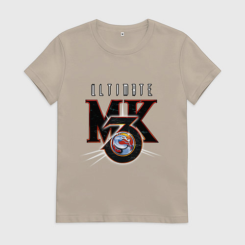 Женская футболка Ultimate mortal kombat - logo / Миндальный – фото 1