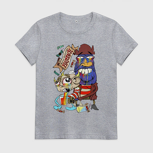 Женская футболка Flapjack - rainbow / Меланж – фото 1