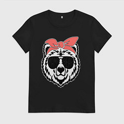 Женская футболка Мама - медведица