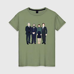 Футболка хлопковая женская Разделение команда, цвет: авокадо