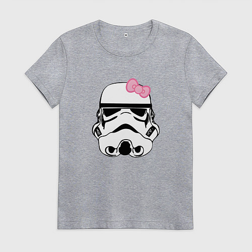 Женская футболка Женский шлем имперского солдата - для пары / Меланж – фото 1