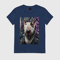 Женская футболка Морда крутого бультерьера