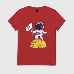 Женская футболка Астронавт прибыл на луну