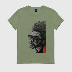 Женская футболка Blinding lights the weeknd