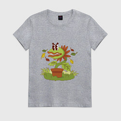 Женская футболка Хищный цветок