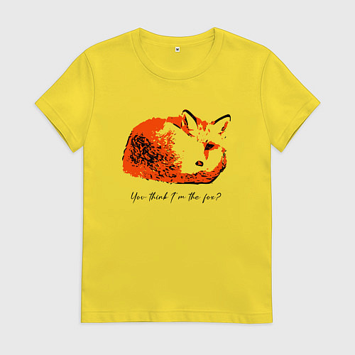 Женская футболка Это лиса / Желтый – фото 1