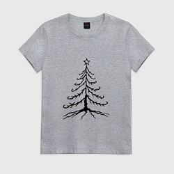 Женская футболка Хоррор ель