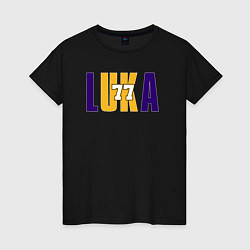 Футболка хлопковая женская Lakers Luka, цвет: черный