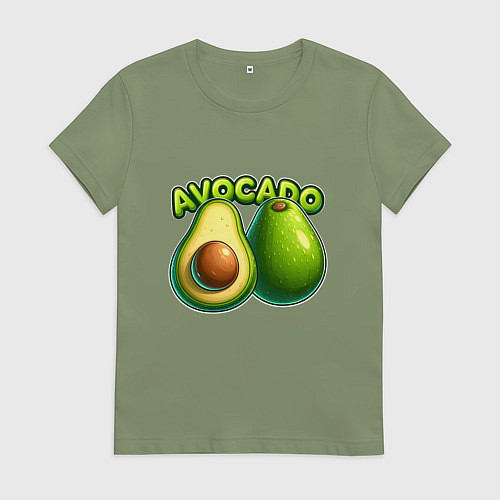Женская футболка Авокадо с надписью / Авокадо – фото 1
