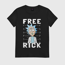 Футболка хлопковая женская Free Rick ruler, цвет: черный