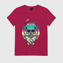 Женская футболка Skull summer