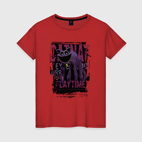 Женская футболка Кот дремот Catnap / Красный – фото 1