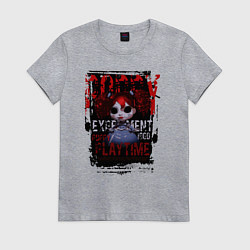 Женская футболка Кукла Поппи из Poppy Playtime