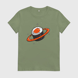 Женская футболка Ролл сатурн