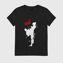 Женская футболка Кикбоксинг - атака