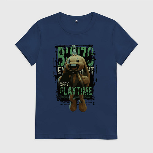 Женская футболка Кролик Бонзо из Poppy Playtime / Тёмно-синий – фото 1