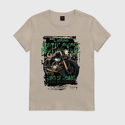 Женская футболка Кастом мотоцикл