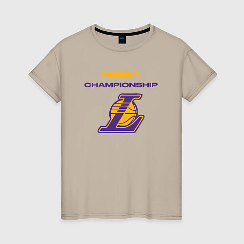 Женская футболка Lakers championship / Миндальный – фото 1