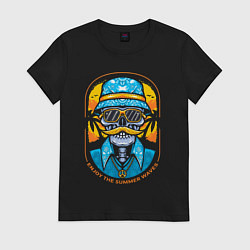 Женская футболка Скелет в очках