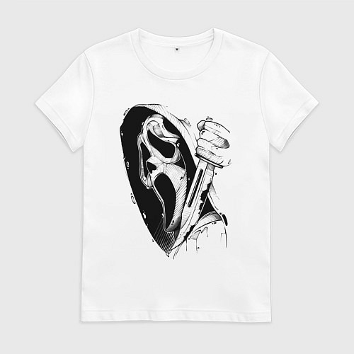 Женская футболка Крик - Гоуст фейс / Белый – фото 1