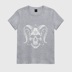 Женская футболка Рогатый череп