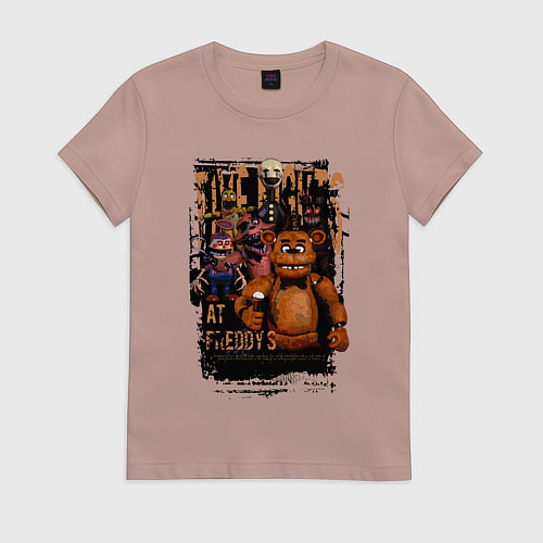Женская футболка Аниматроники из Five Nights at Freddys / Пыльно-розовый – фото 1