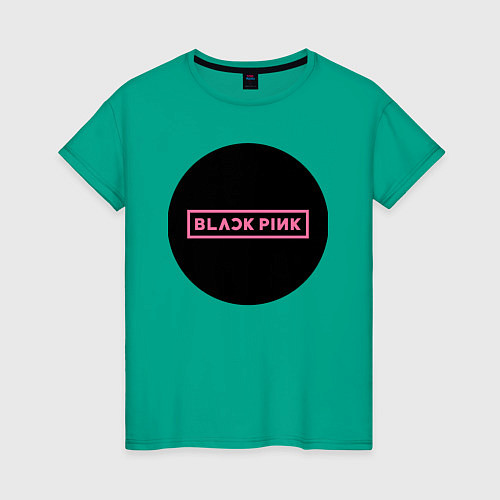 Женская футболка Blackpink logotype - group of South Korea / Зеленый – фото 1