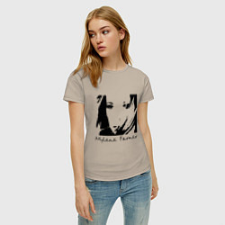 Футболка хлопковая женская Милен Фармер, цвет: миндальный — фото 2