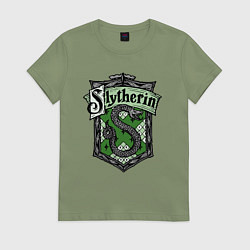 Женская футболка Slytherin emblem