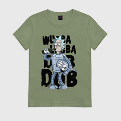 Женская футболка Рик и Бендер