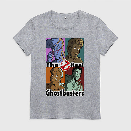 Женская футболка The real ghostbusters / Меланж – фото 1