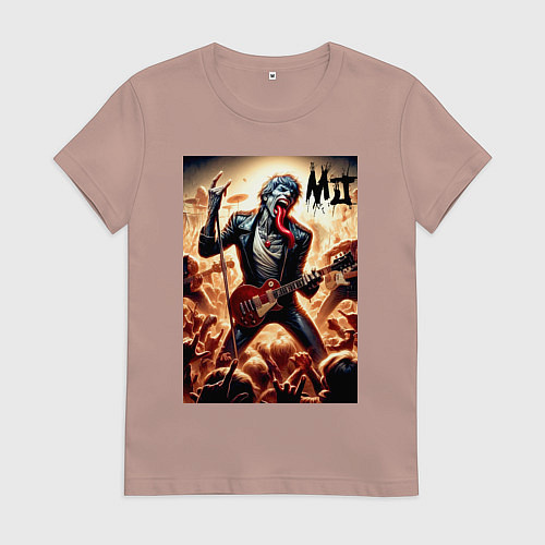 Женская футболка Mick Jagger - Rolling Stones / Пыльно-розовый – фото 1