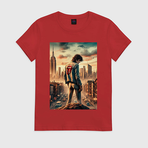 Женская футболка Mick Jagger is the world legend / Красный – фото 1