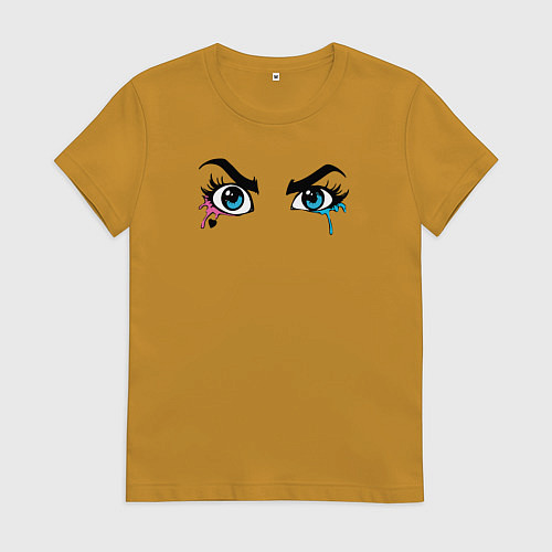 Женская футболка Глаза Харли / Горчичный – фото 1