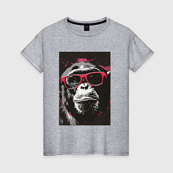 Женская футболка Мартышка в очках