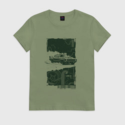 Женская футболка Спорткар в гранж стиле